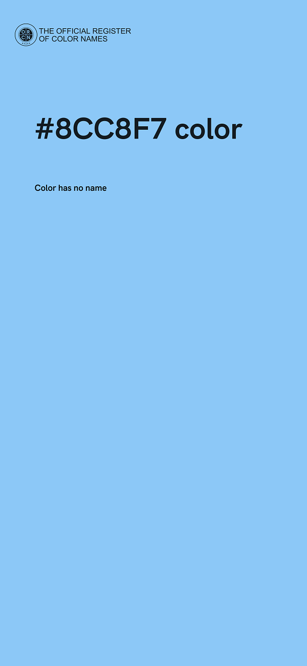 #8CC8F7 color image