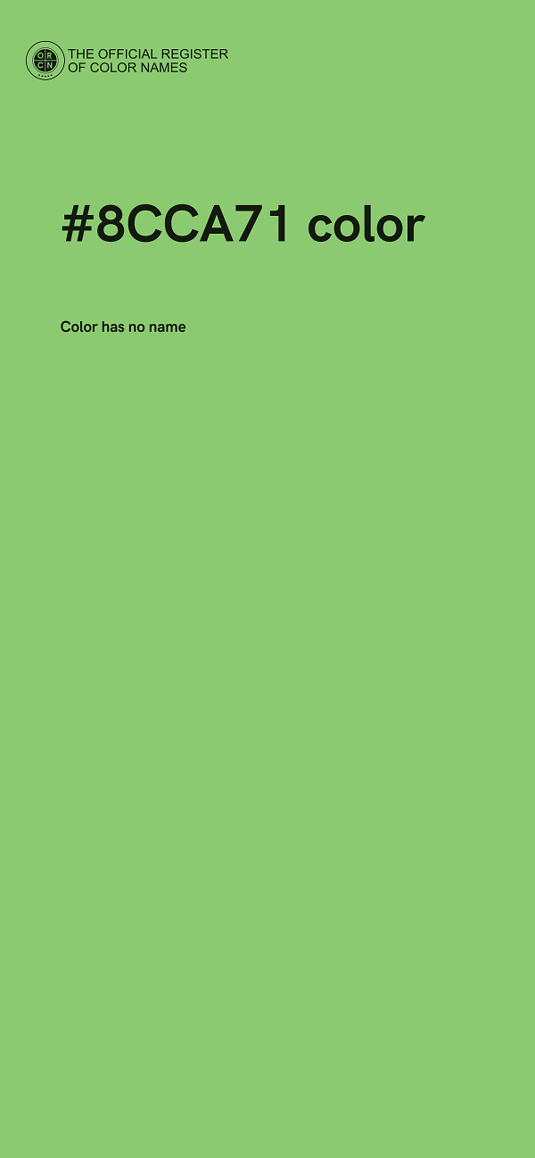 #8CCA71 color image