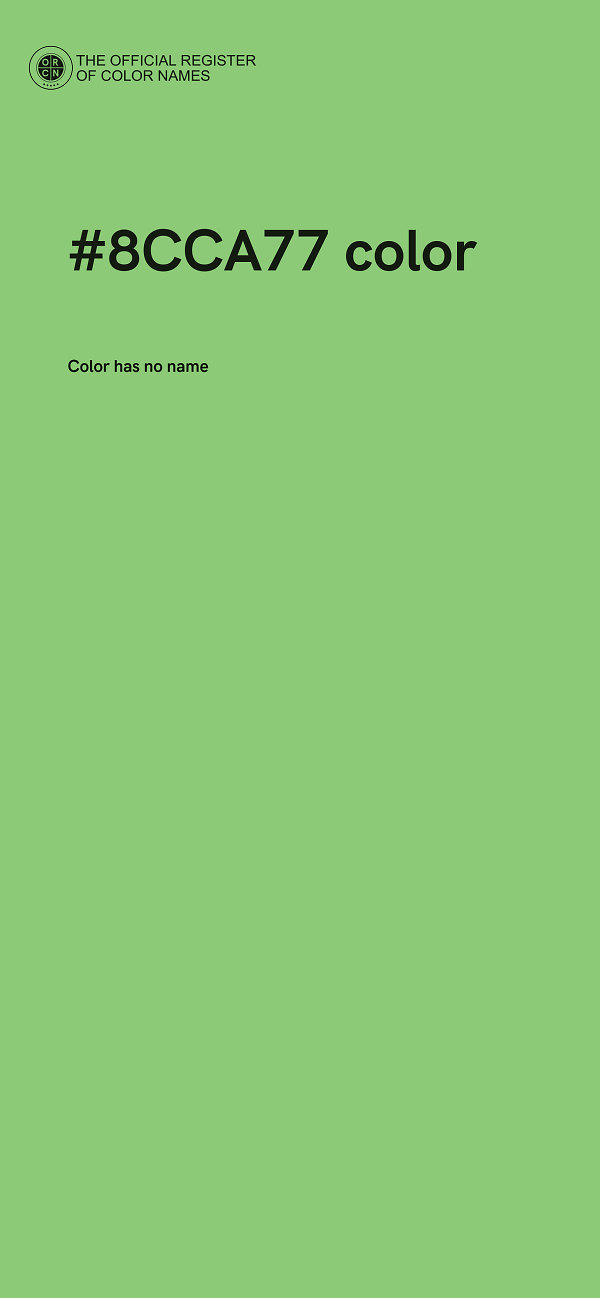 #8CCA77 color image