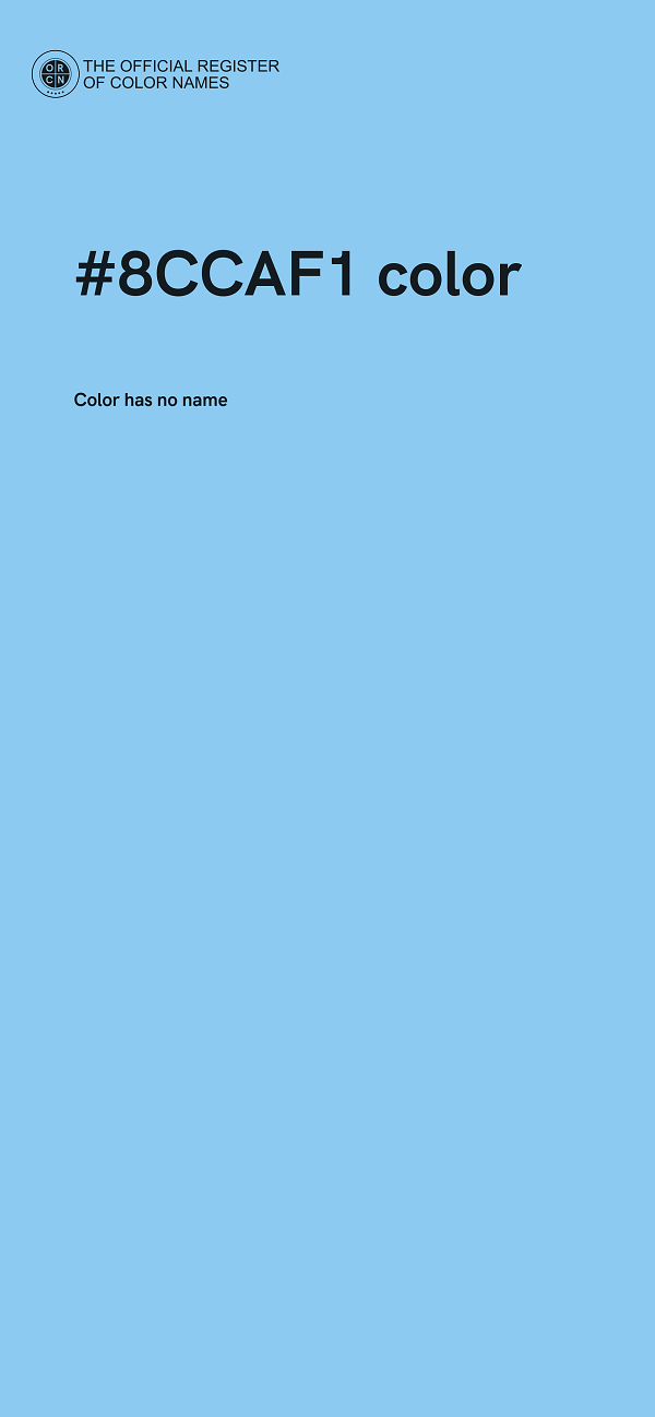 #8CCAF1 color image