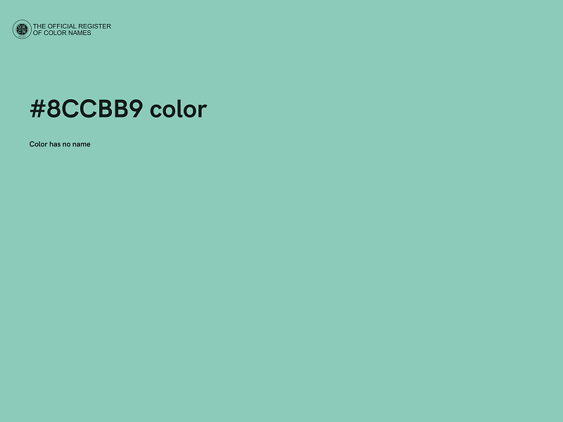 #8CCBB9 color image