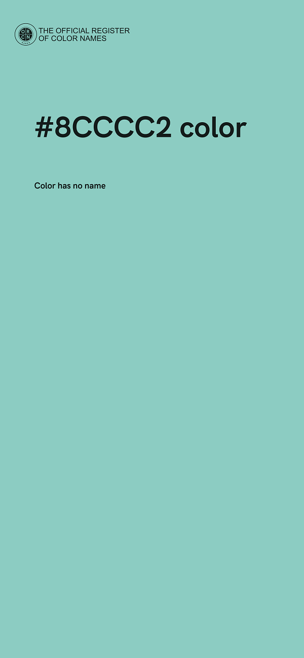 #8CCCC2 color image