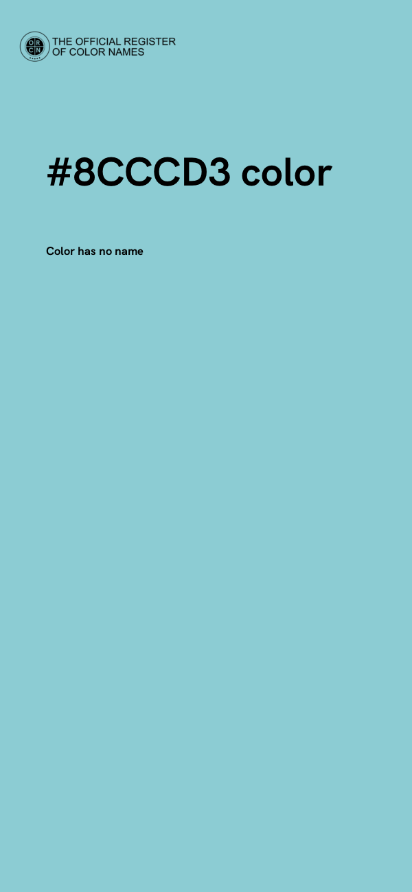 #8CCCD3 color image