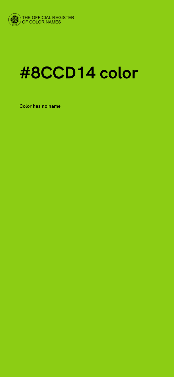 #8CCD14 color image
