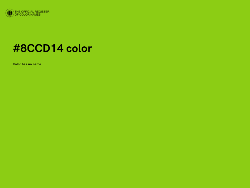 #8CCD14 color image