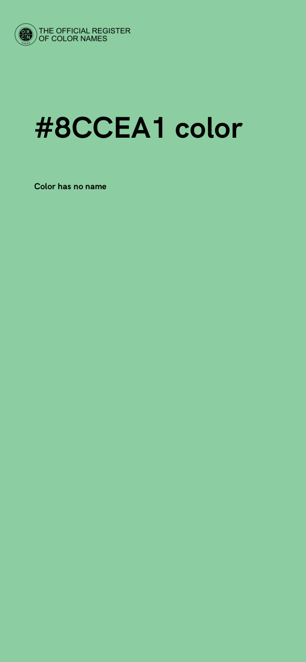 #8CCEA1 color image