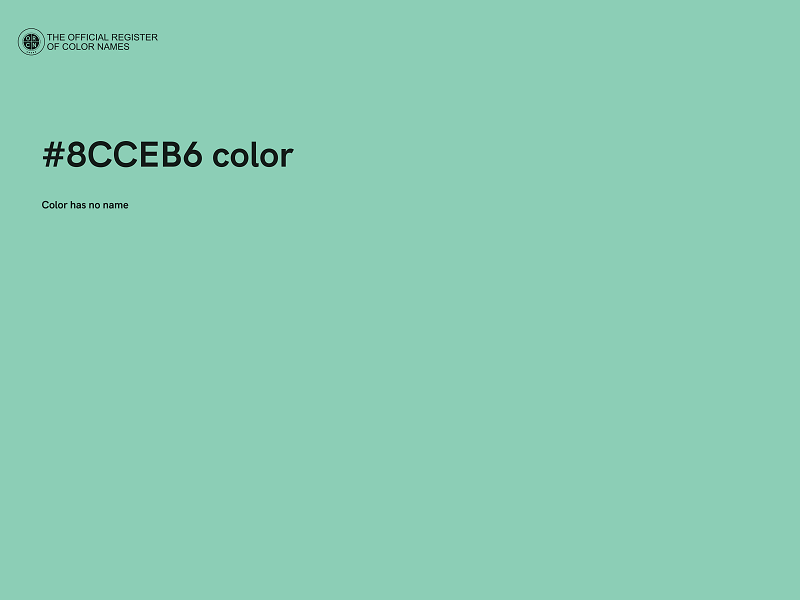 #8CCEB6 color image