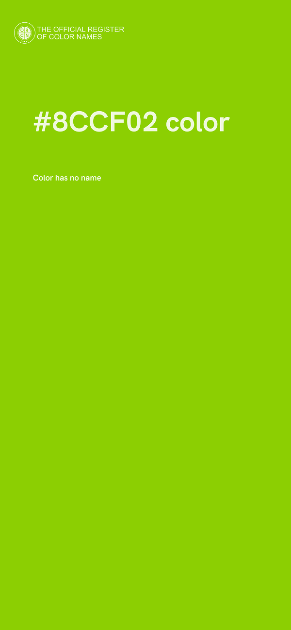 #8CCF02 color image