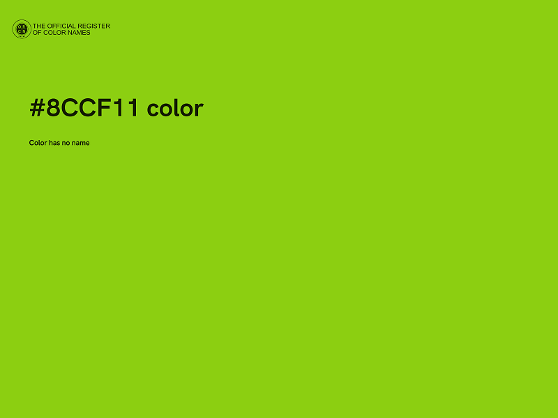#8CCF11 color image