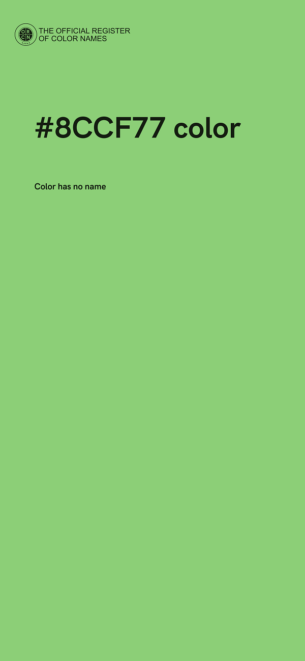 #8CCF77 color image