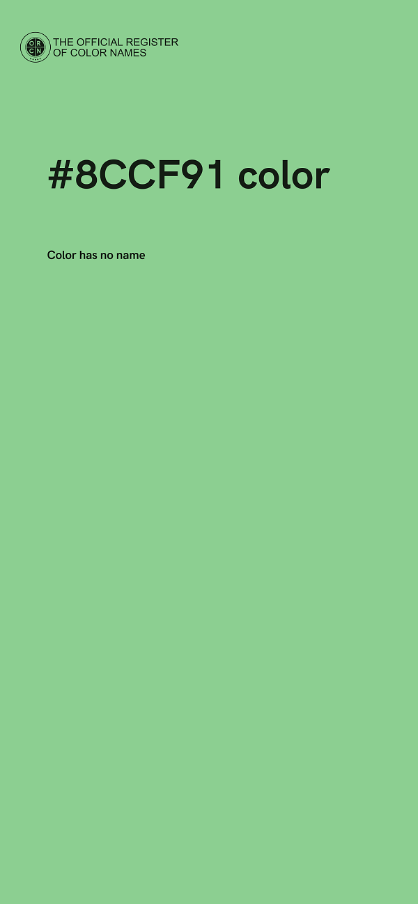 #8CCF91 color image