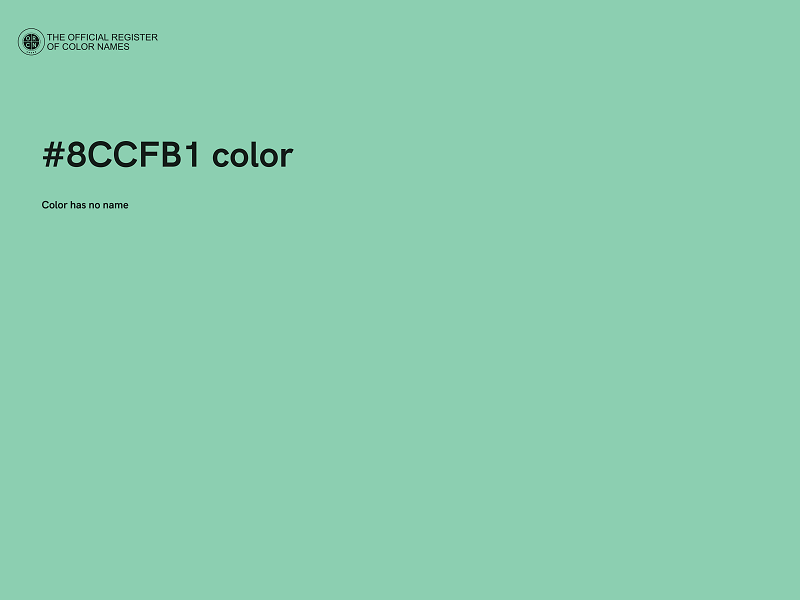 #8CCFB1 color image