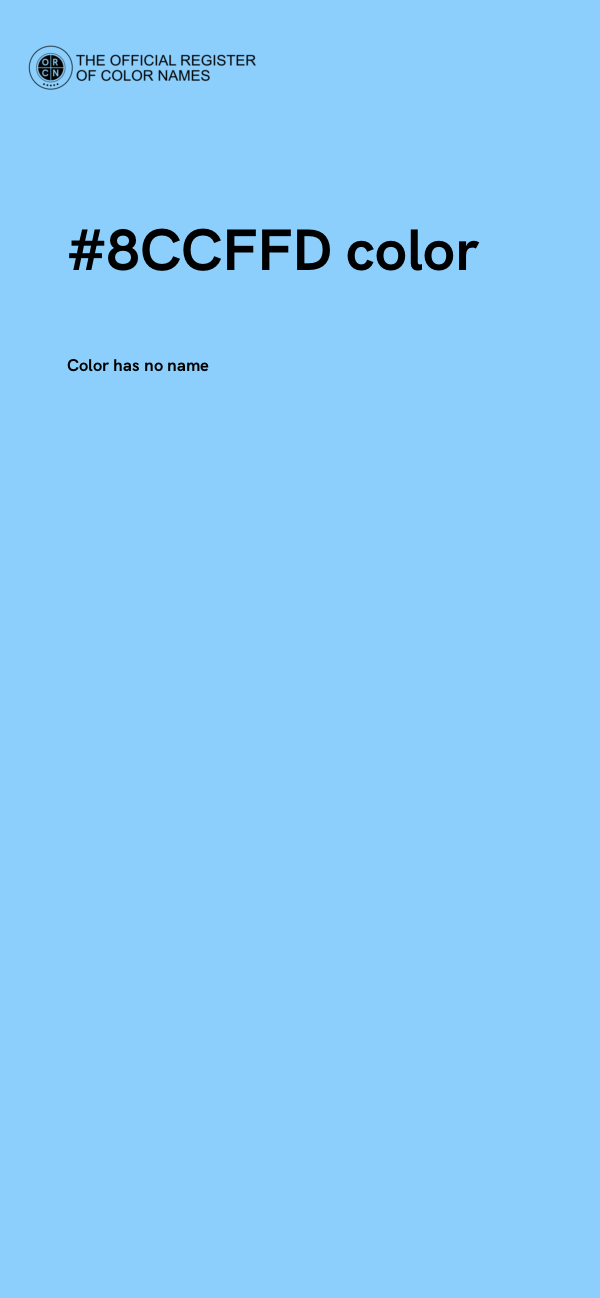 #8CCFFD color image