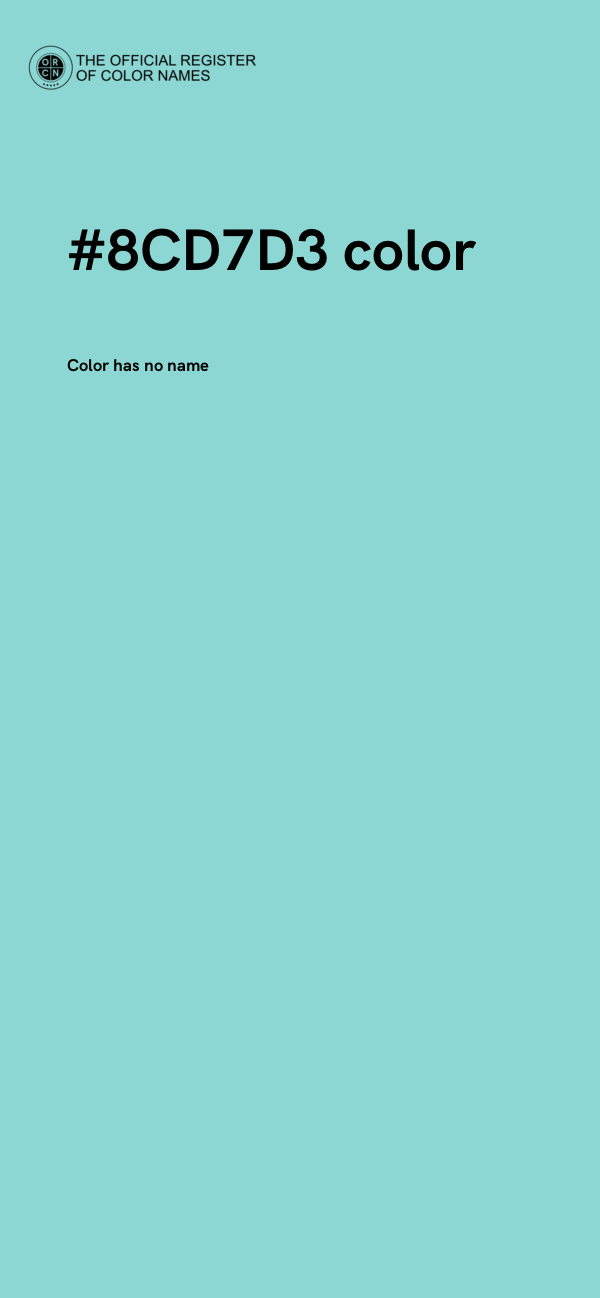 #8CD7D3 color image