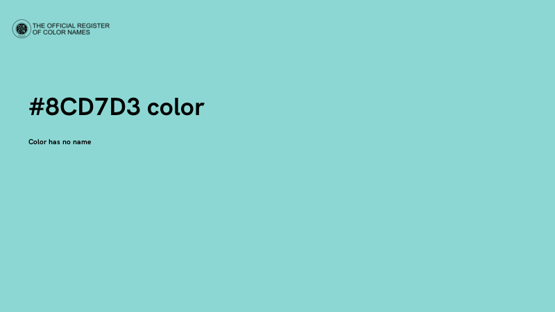 #8CD7D3 color image