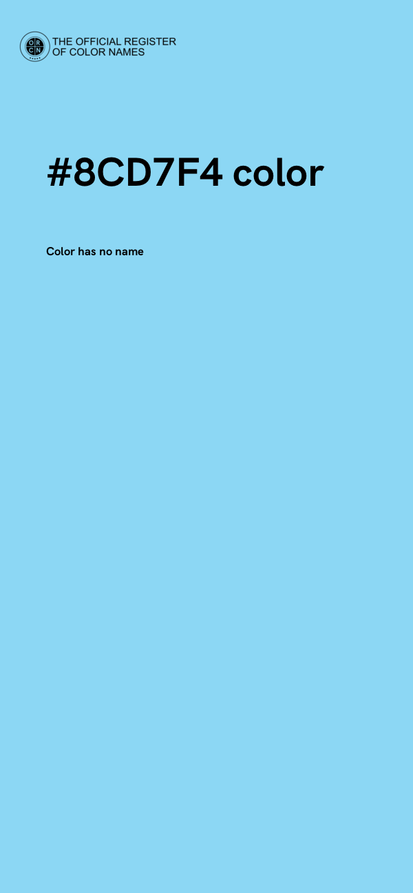 #8CD7F4 color image