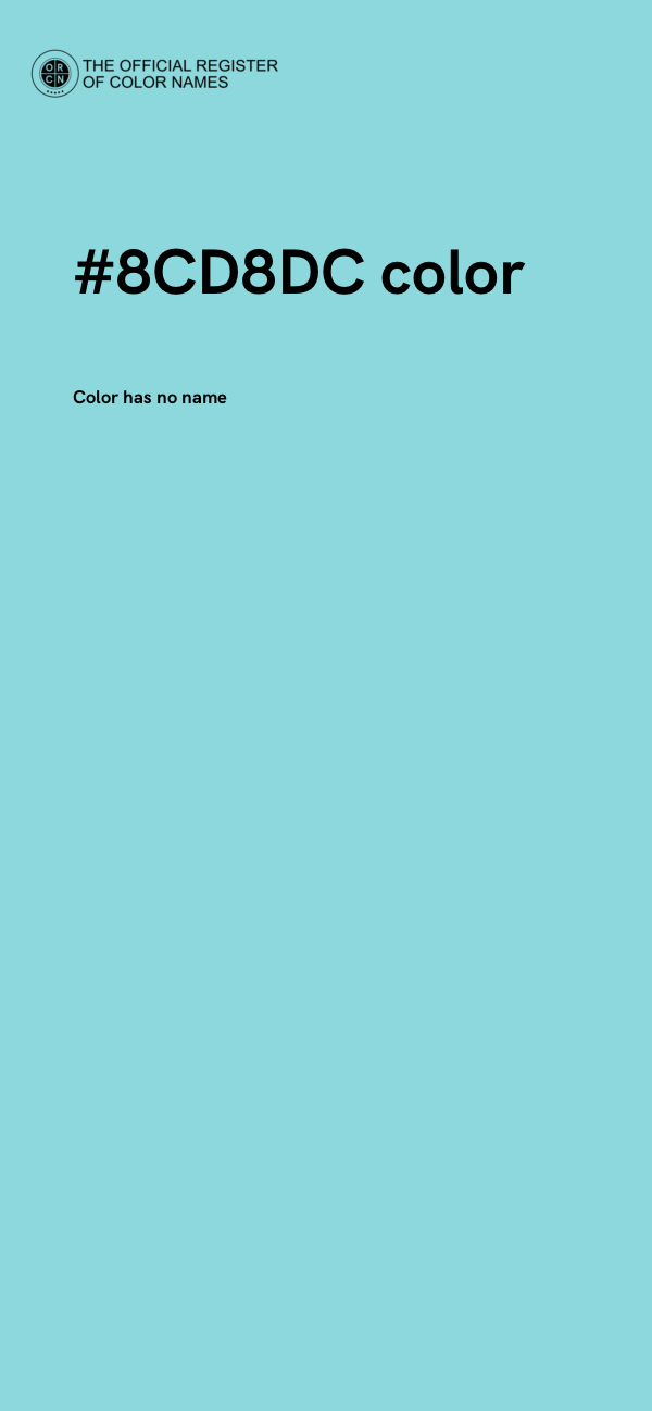 #8CD8DC color image