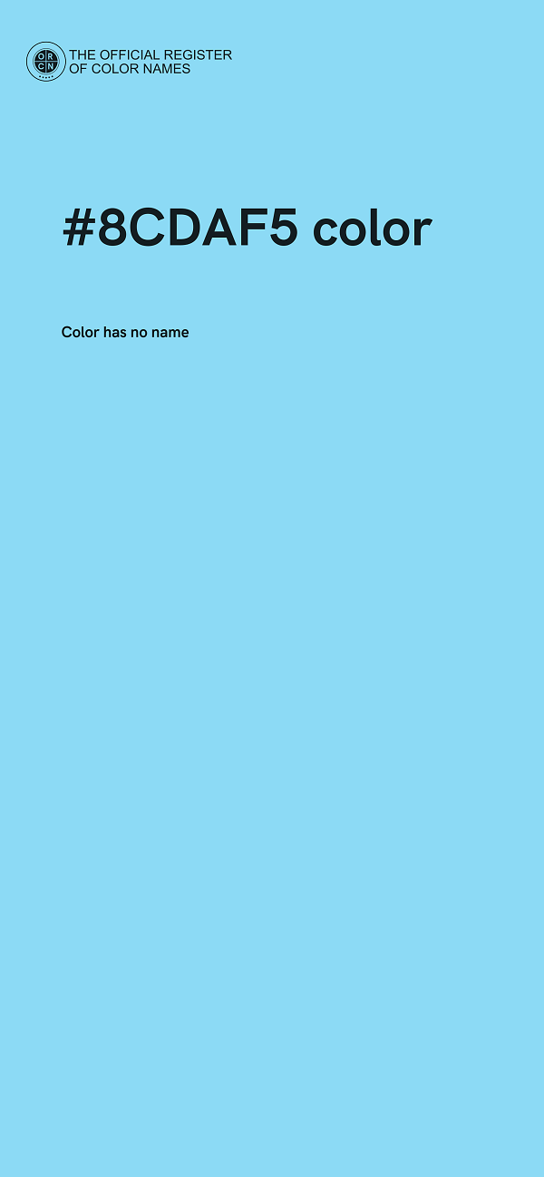 #8CDAF5 color image