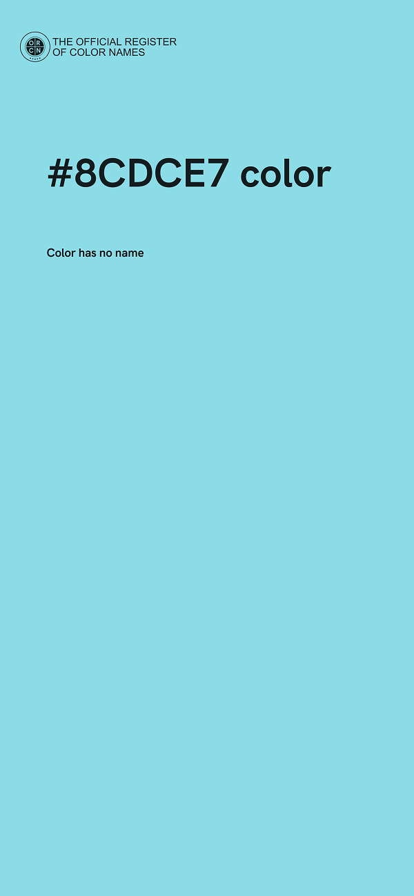 #8CDCE7 color image