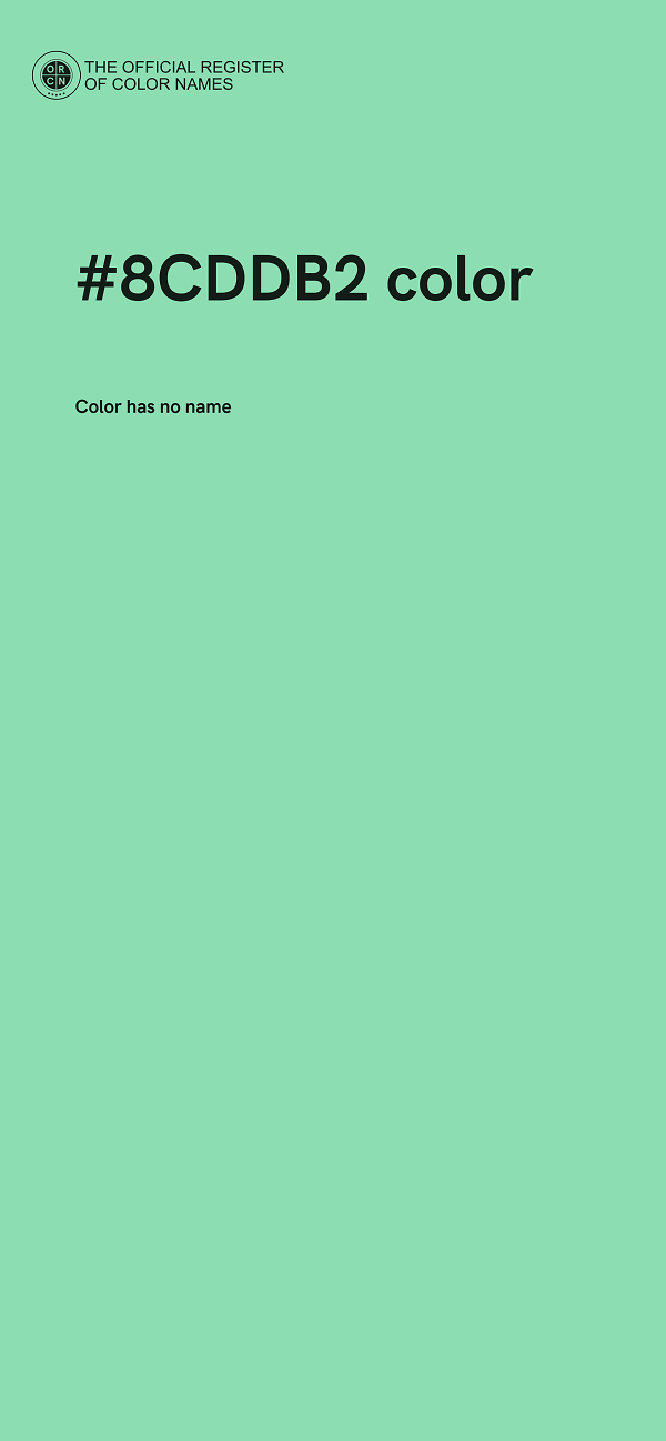 #8CDDB2 color image