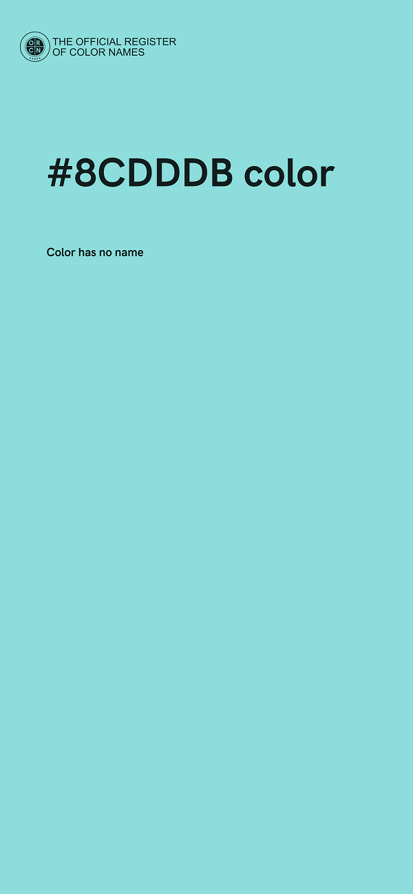 #8CDDDB color image