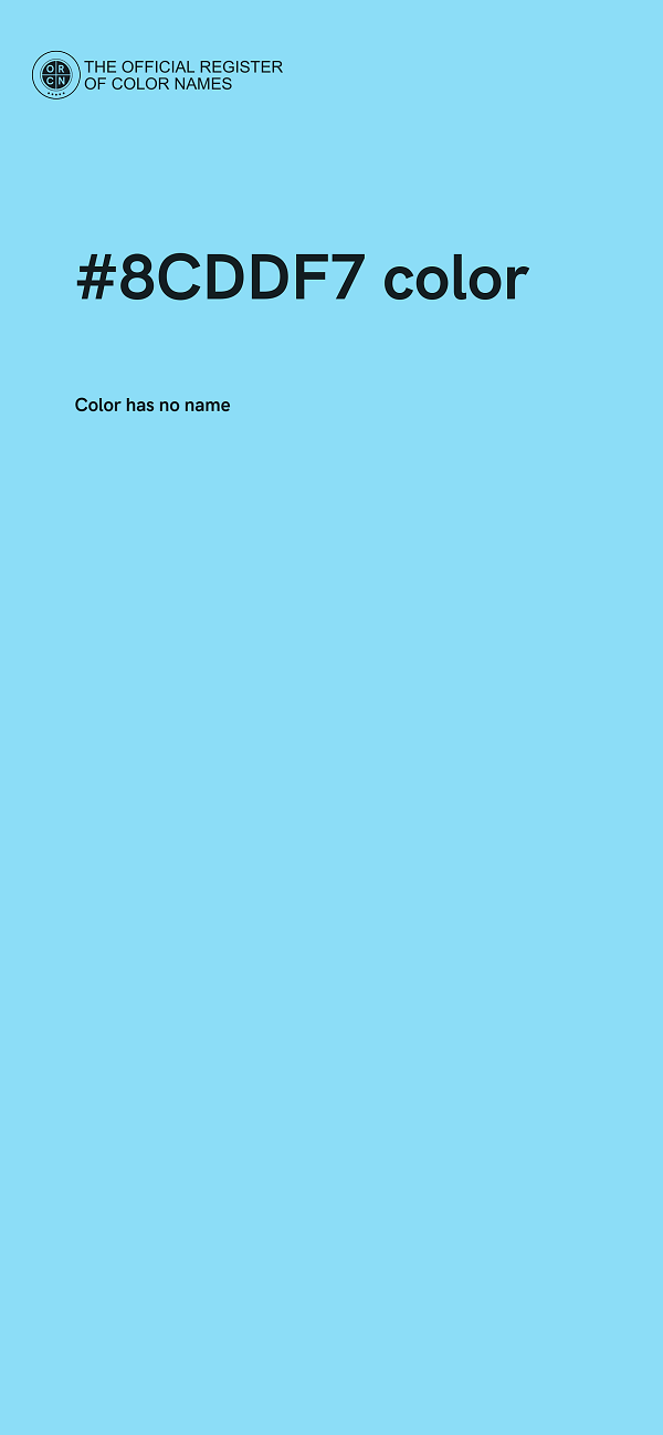 #8CDDF7 color image
