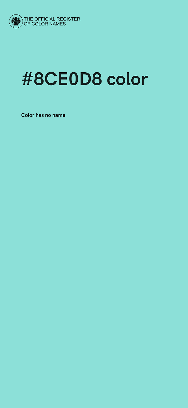 #8CE0D8 color image