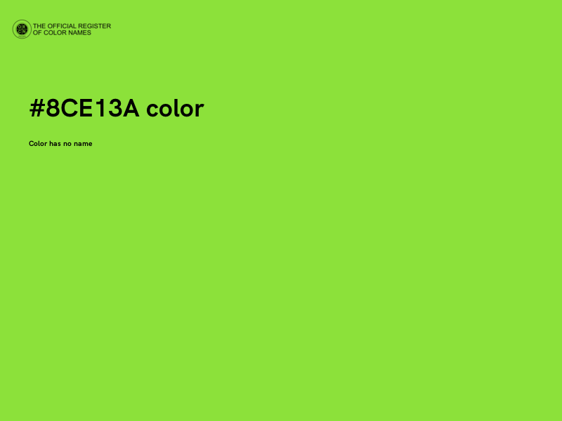 #8CE13A color image
