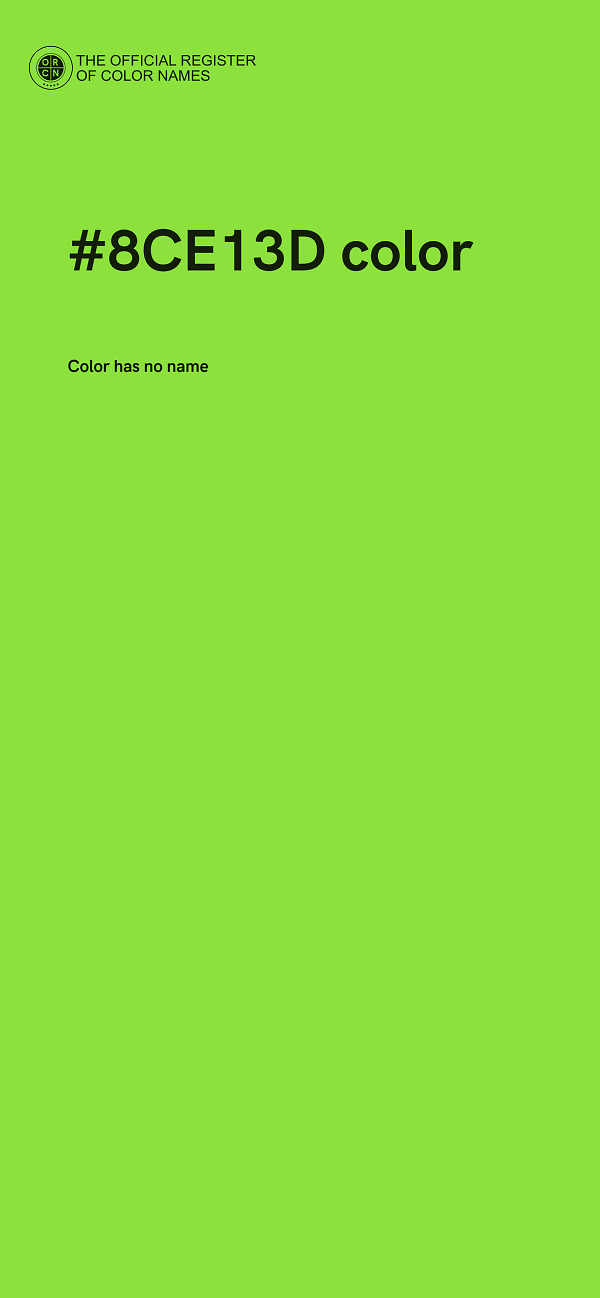 #8CE13D color image