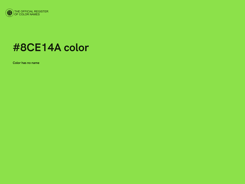 #8CE14A color image