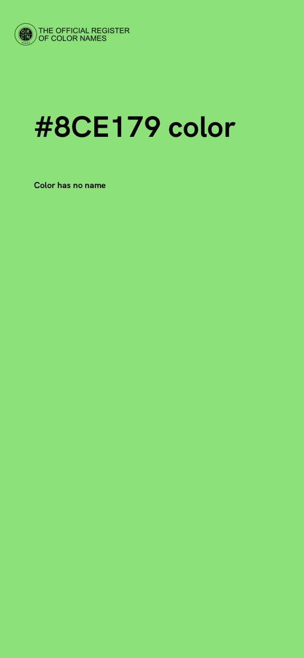 #8CE179 color image