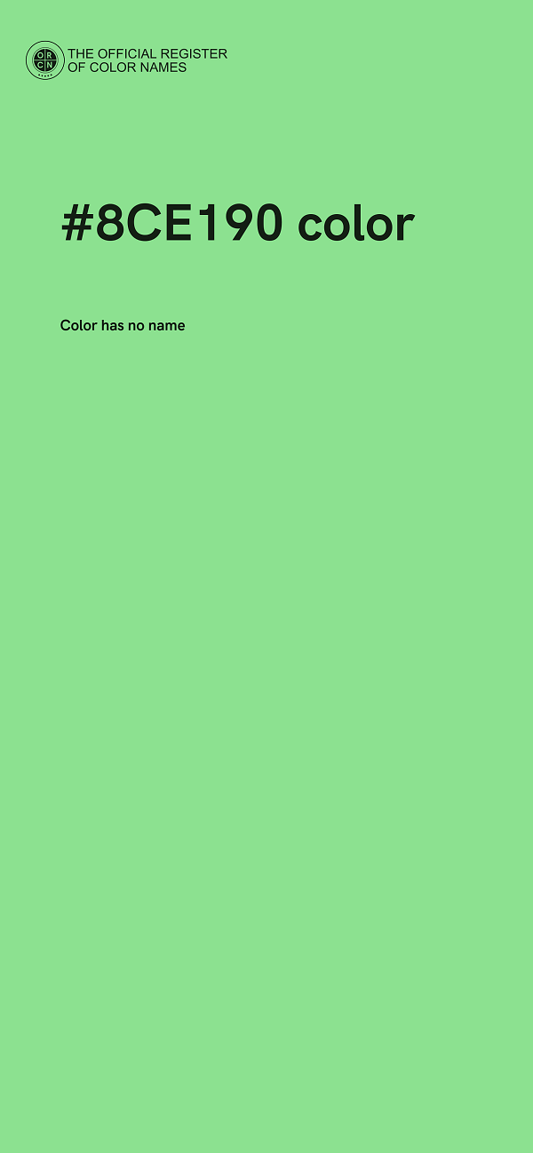 #8CE190 color image