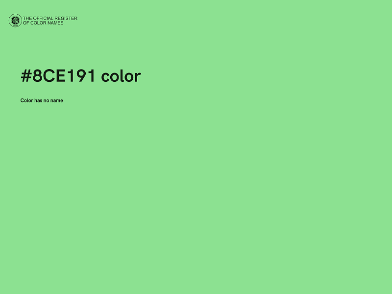 #8CE191 color image