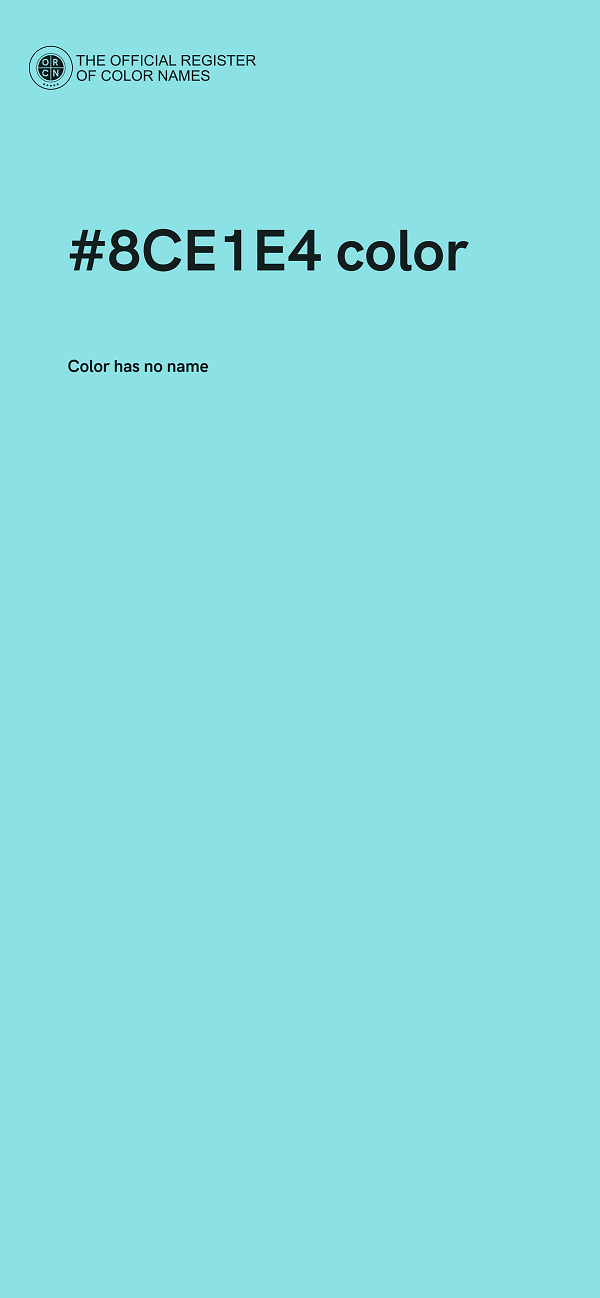 #8CE1E4 color image