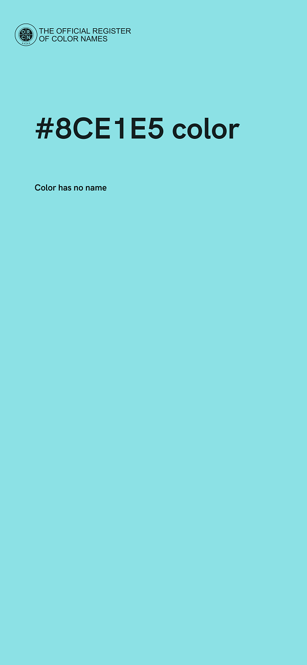 #8CE1E5 color image
