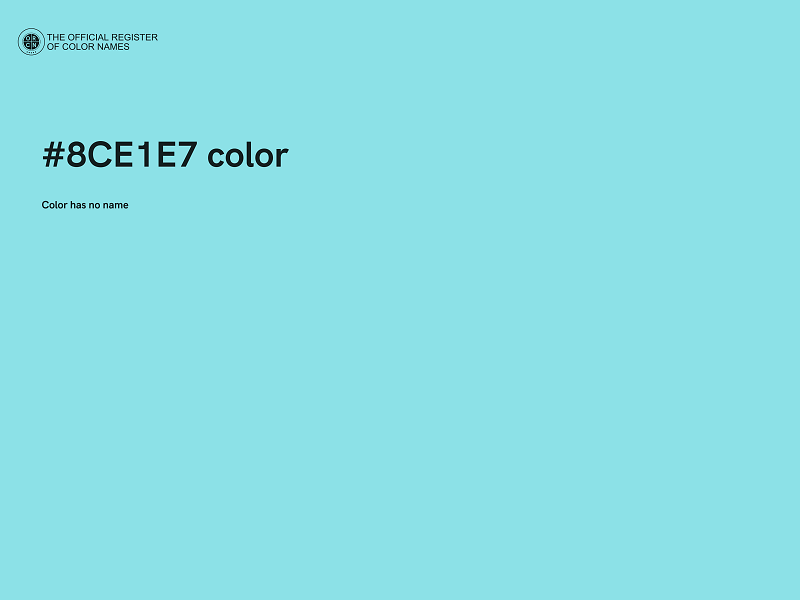 #8CE1E7 color image
