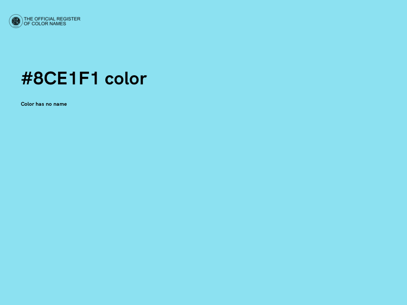 #8CE1F1 color image