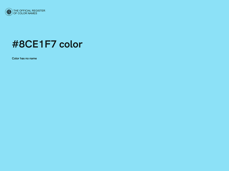 #8CE1F7 color image