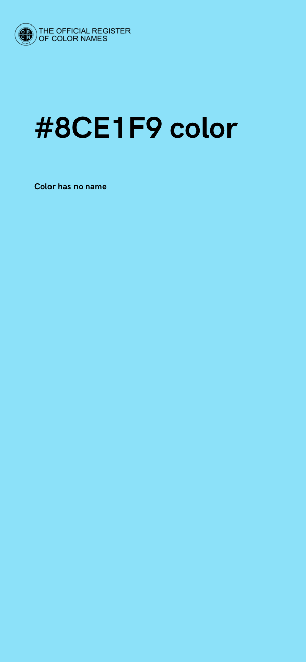 #8CE1F9 color image