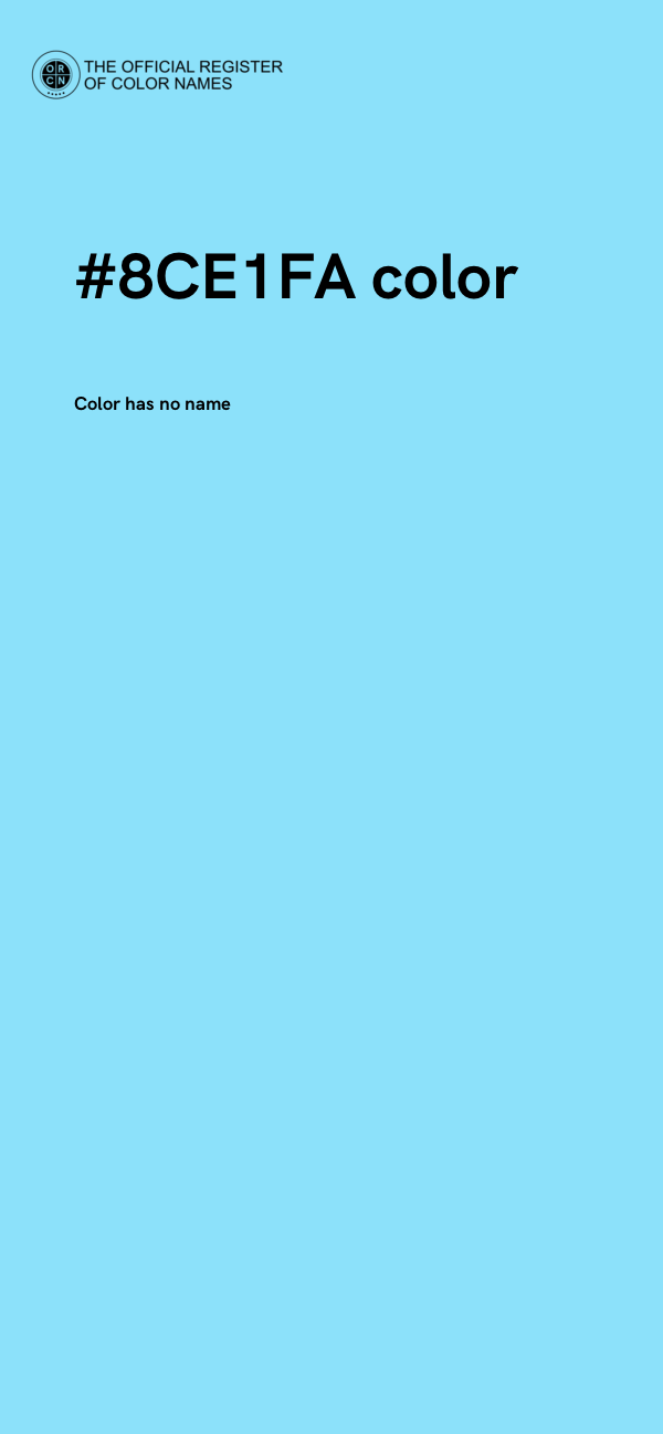#8CE1FA color image