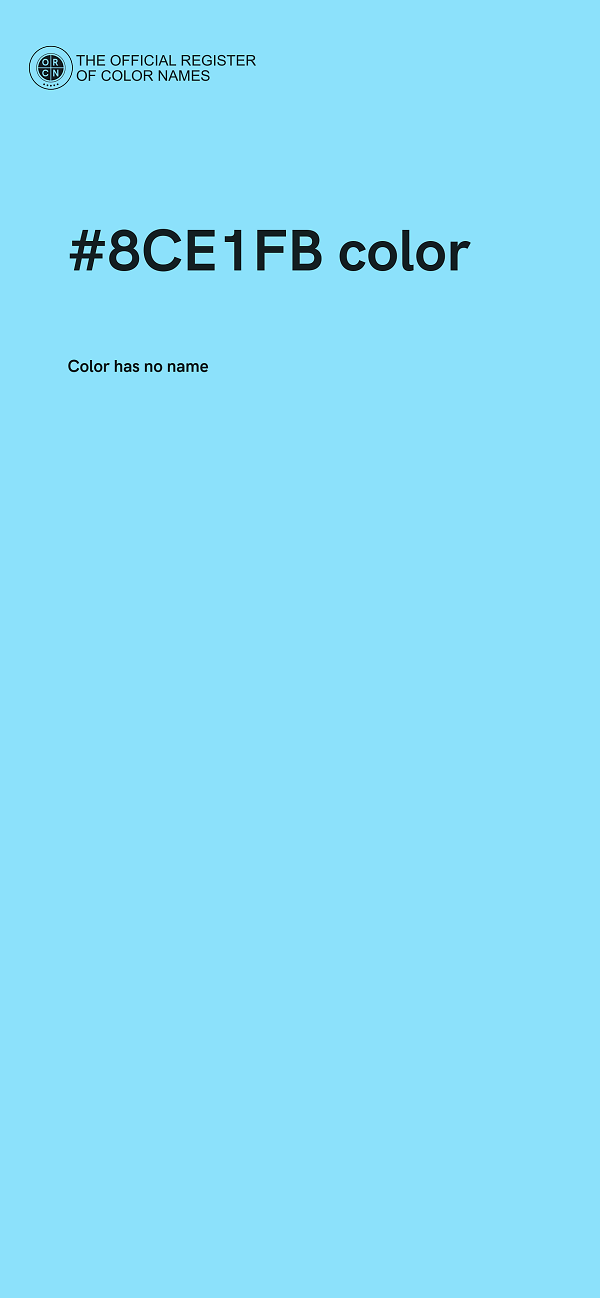 #8CE1FB color image