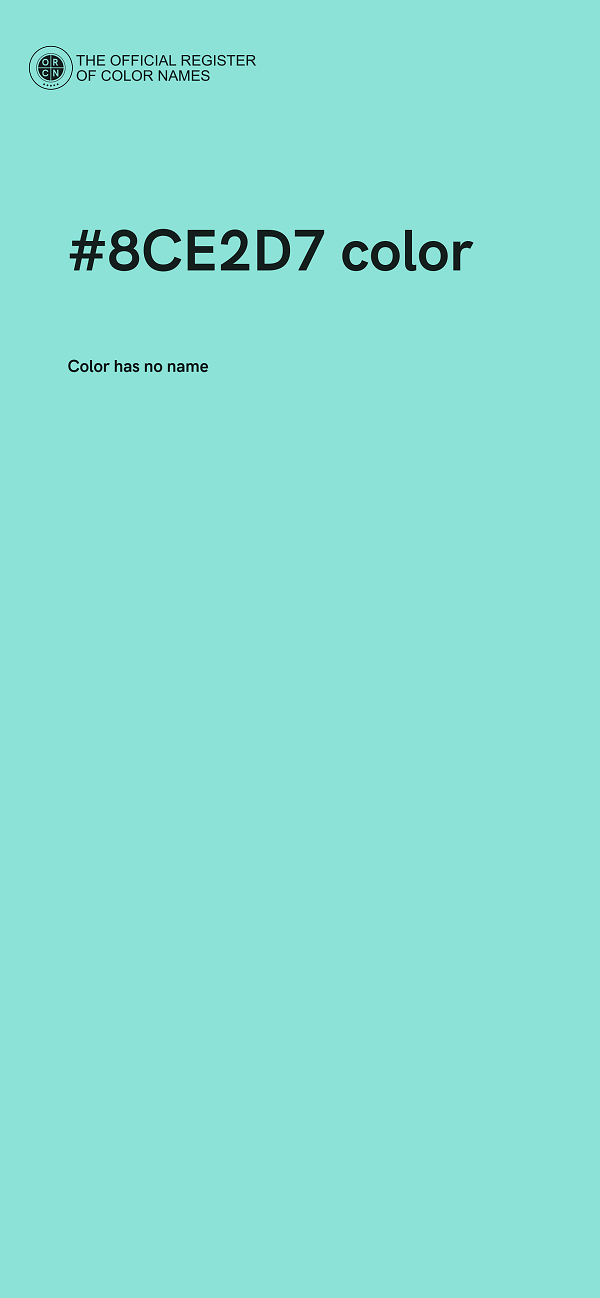 #8CE2D7 color image