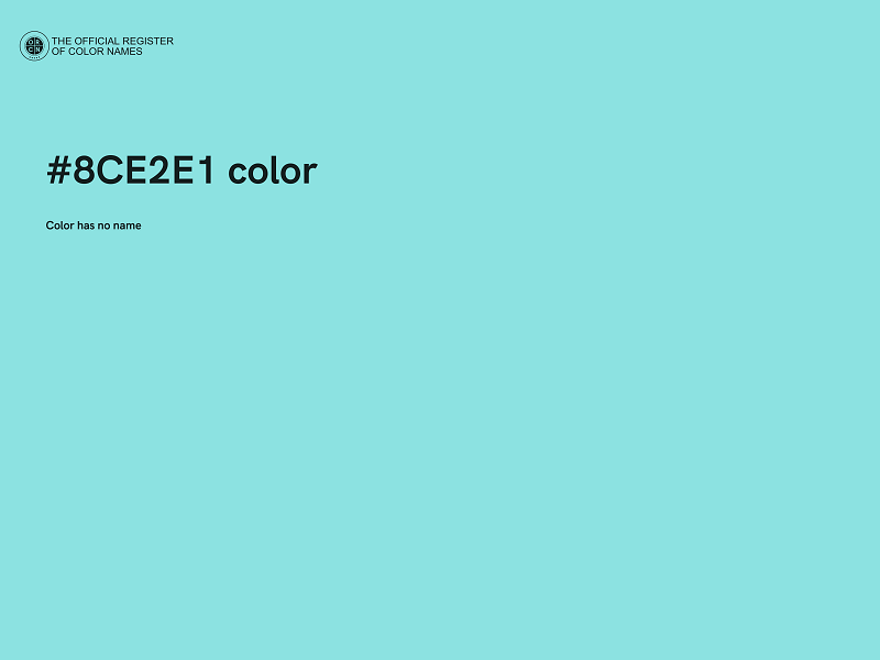 #8CE2E1 color image