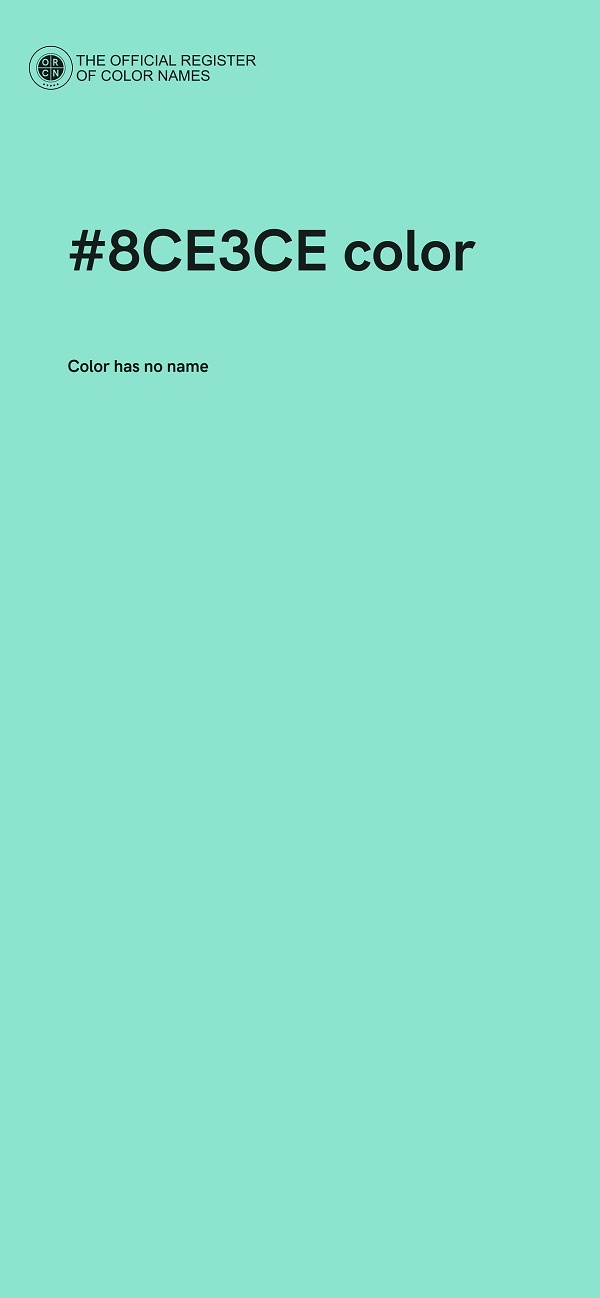 #8CE3CE color image