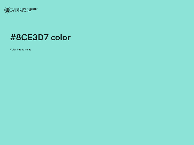 #8CE3D7 color image