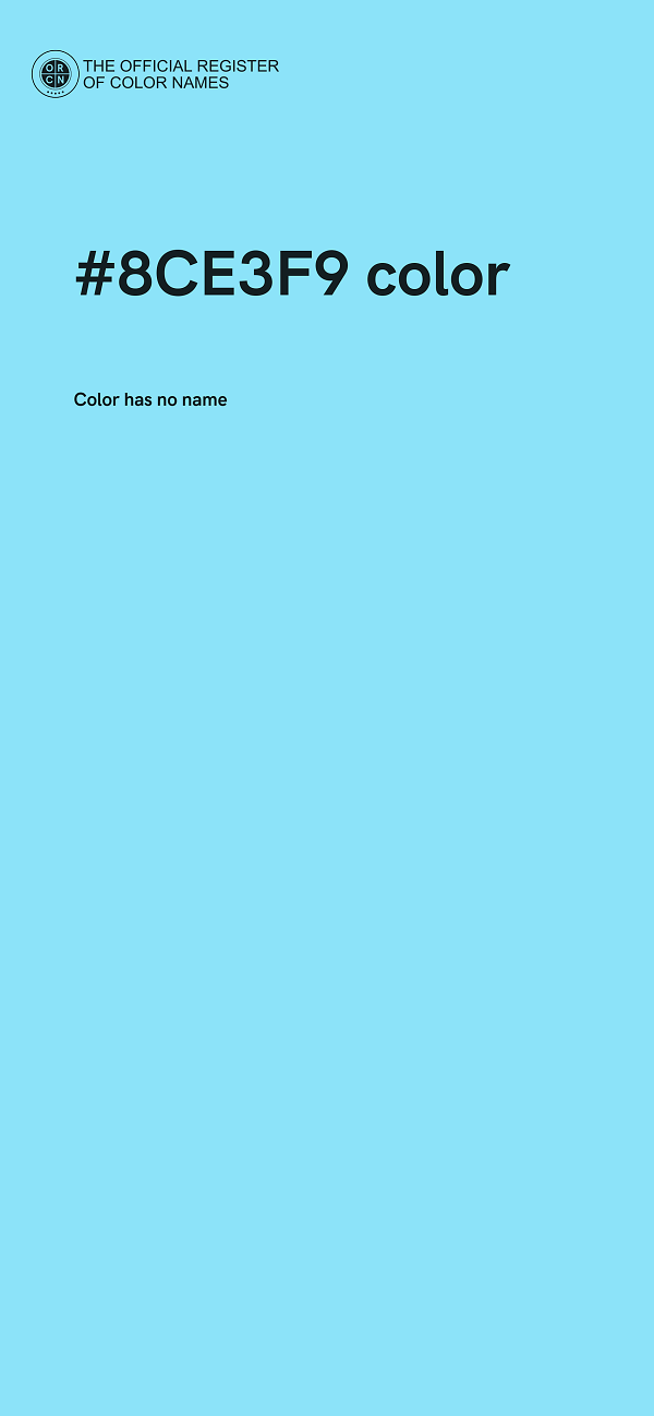 #8CE3F9 color image