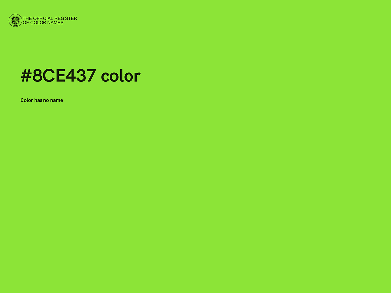 #8CE437 color image