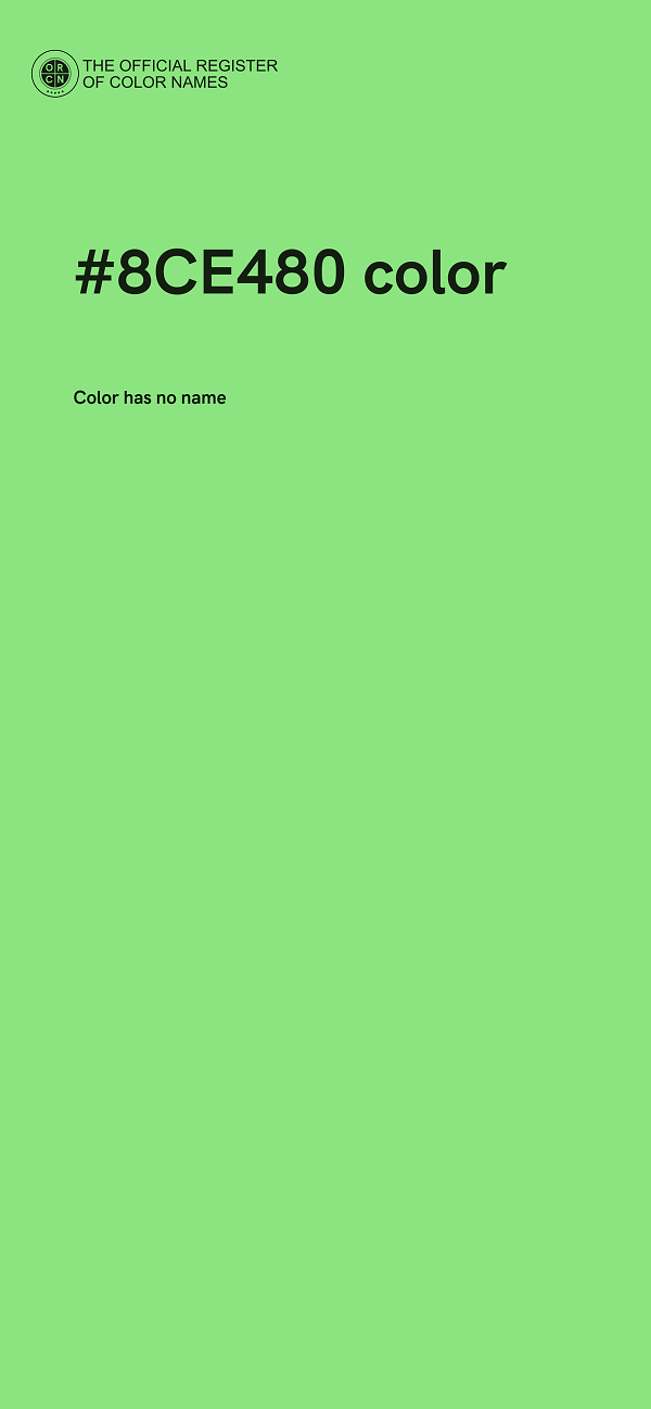 #8CE480 color image