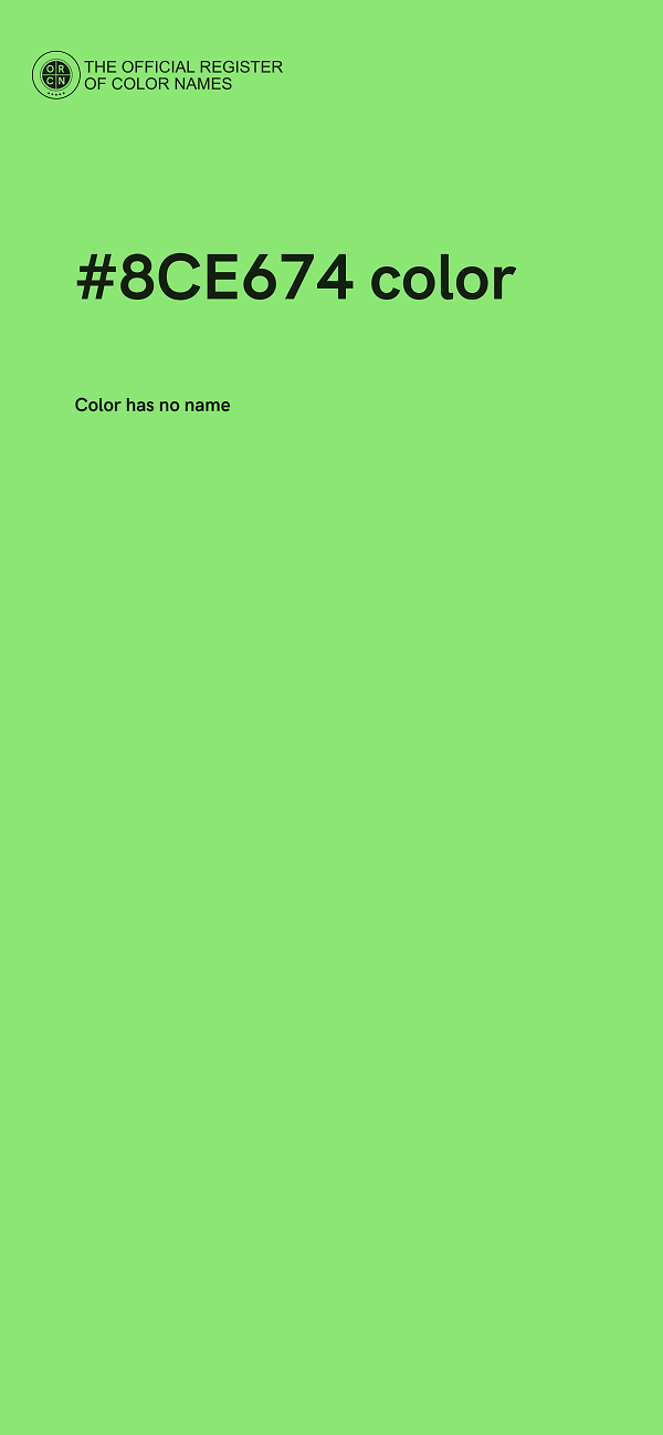#8CE674 color image