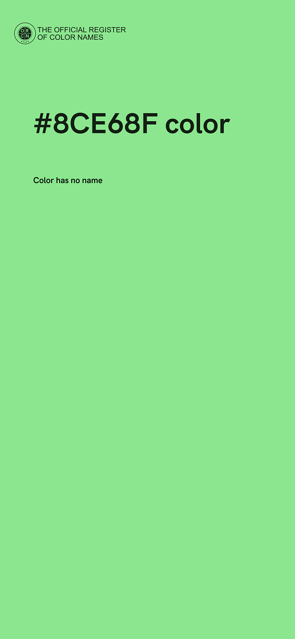 #8CE68F color image